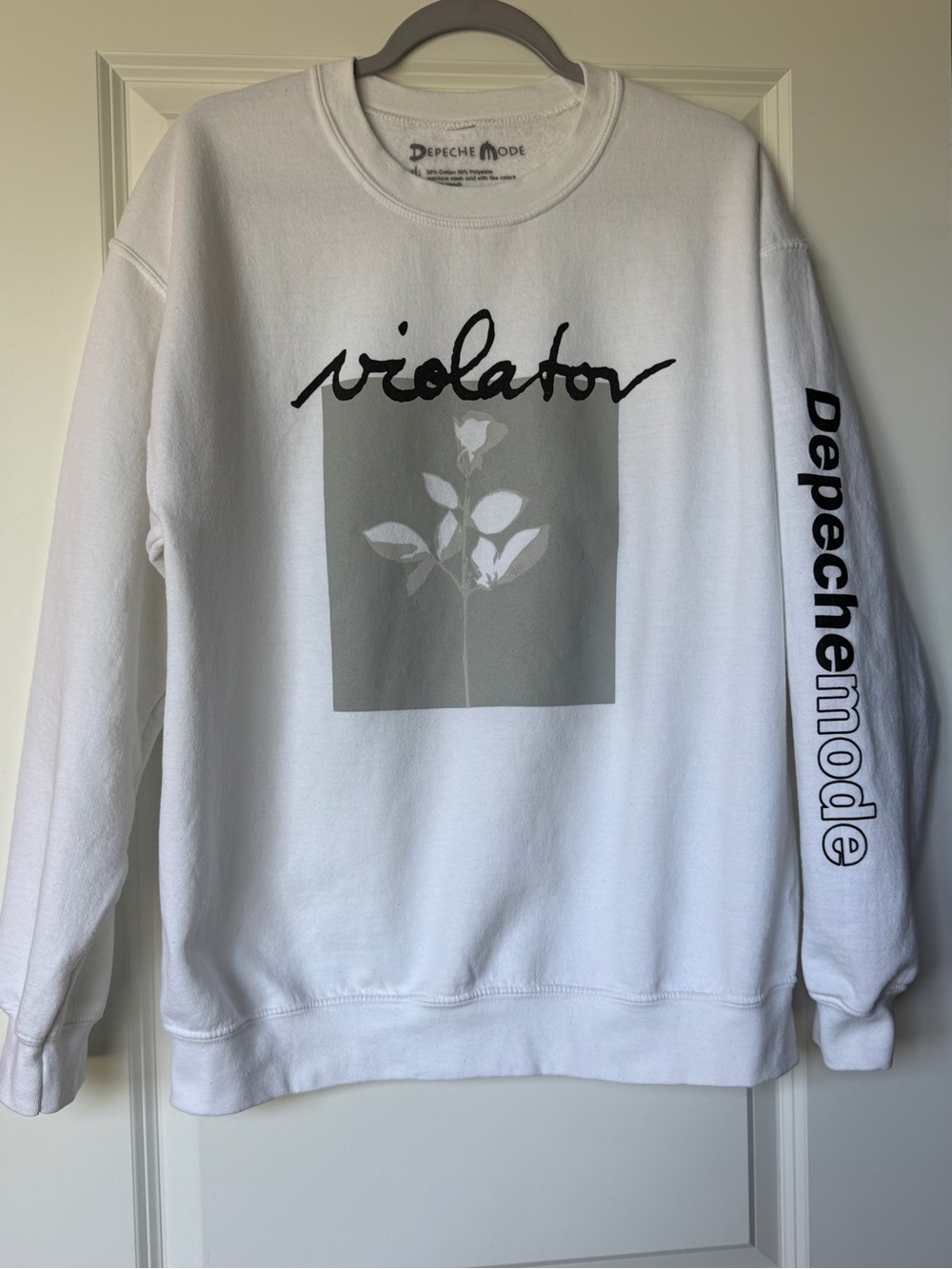 Depeche Mode Women's Violator Boyfriend Relaxed Fit Crewneck Sweatshirt